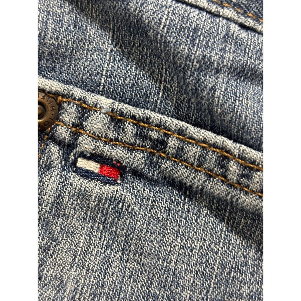 Tommy Hilfiger 36 Blue Denim Carpenter Shorts Mens Vintage Casual 90s Relaxed