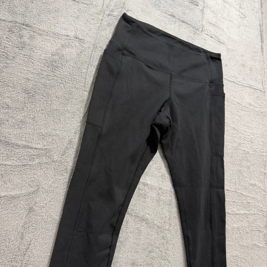 Danskin Womens M Black Leggings High Rise Pockets Athleisure Casual