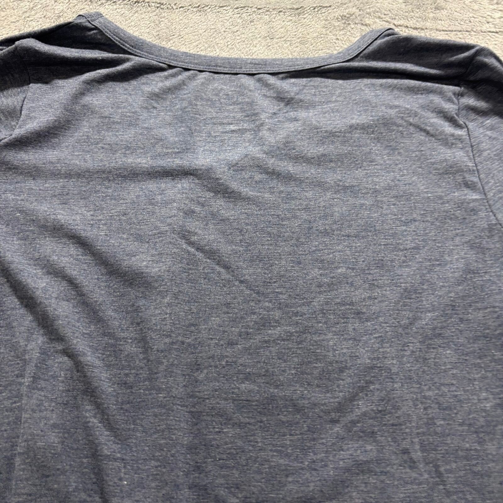 SO Womens XXL Blue V-Neck T-Shirt Casual Athleisure Short Sleeve Tee
