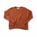 Old Navy Womens M Burnt Orange Waffle Knit Tunic Sweater Boho Casual Cozy