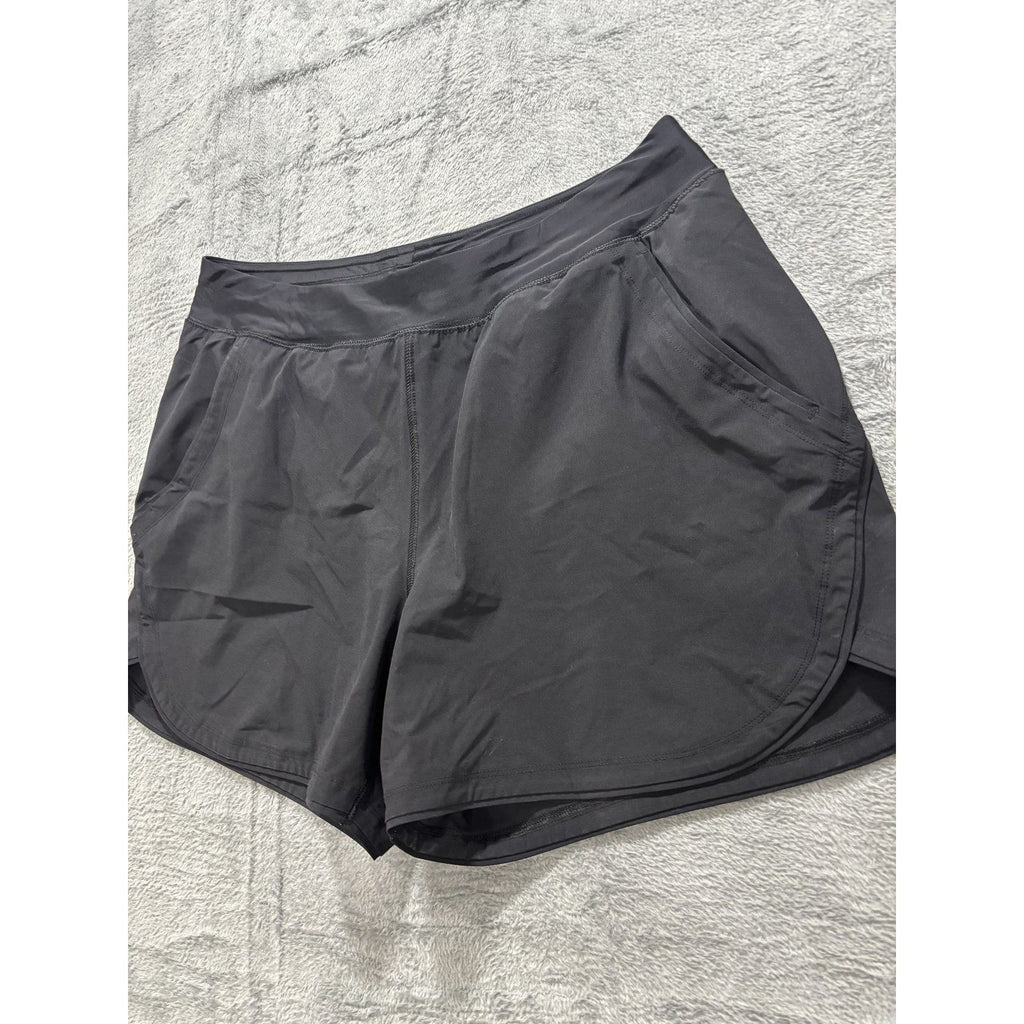 Lands End 16 Black Womens Athletic Shorts Activewear Gym Athleisure Lightweight