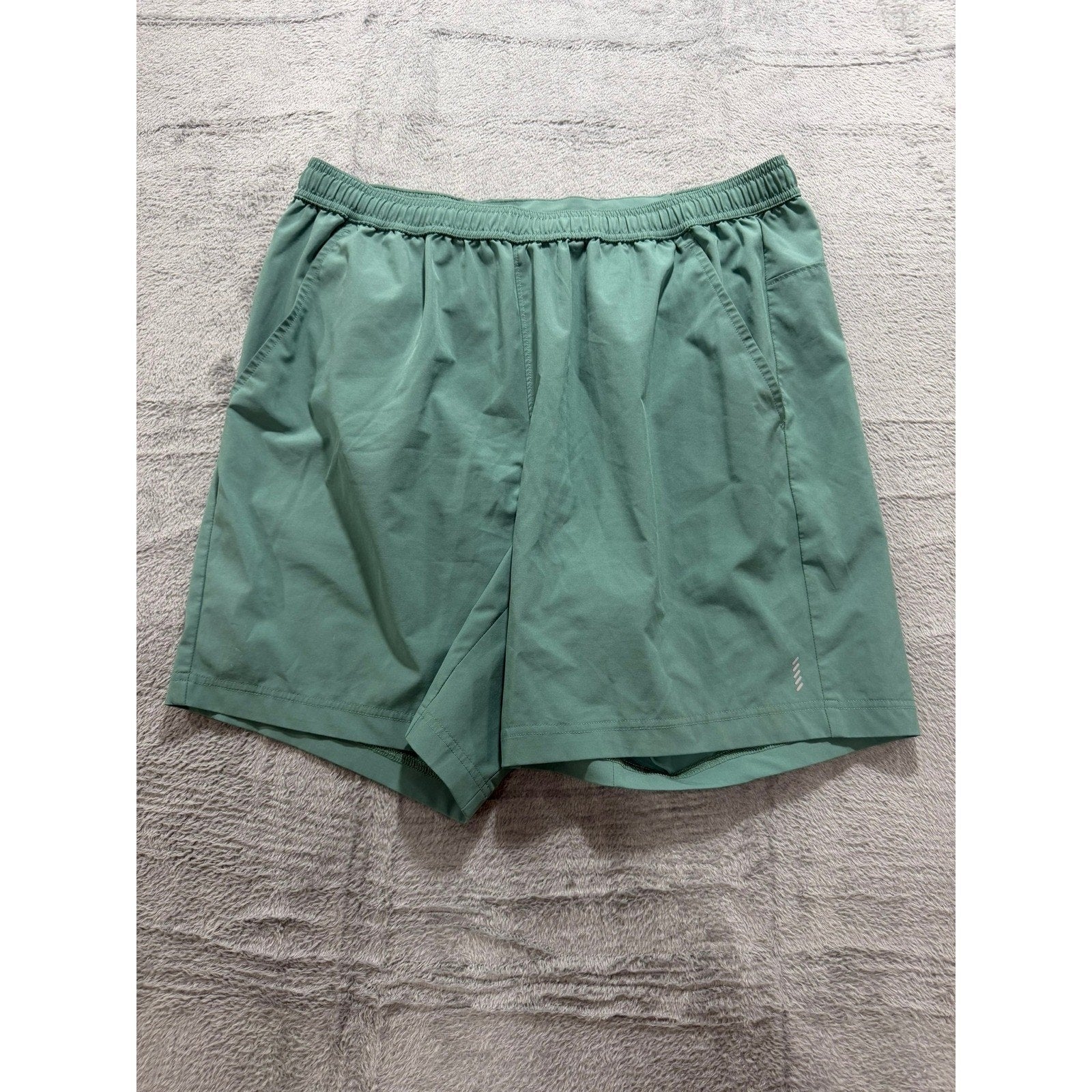 Balance Collection Mens Sage Green Athletic Running Training Shorts Size L