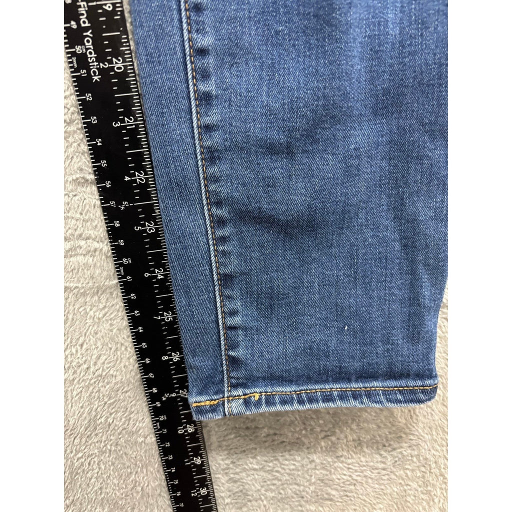 Old Navy 8 Womens Blue Pop Icon Skinny Mid-Rise Distressed Jeans Casual Vintage