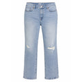 Old Navy O.G. Straight High Rise Distressed Button Fly Light Wash Jeans Blue 16