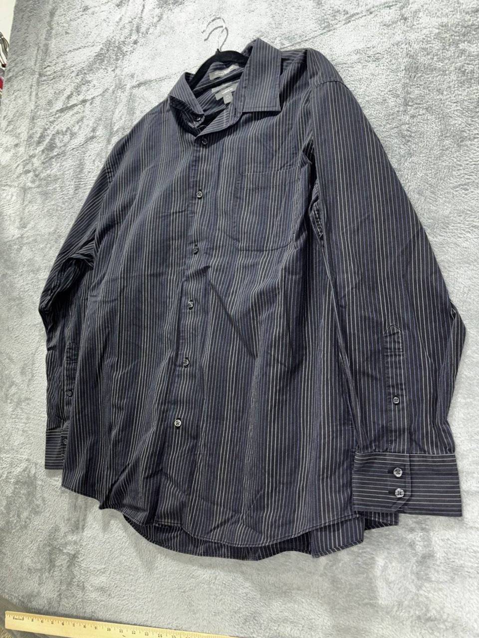 Apt. 9 Men's Black Striped Dress Shirt Size XL, photo 2 of 8