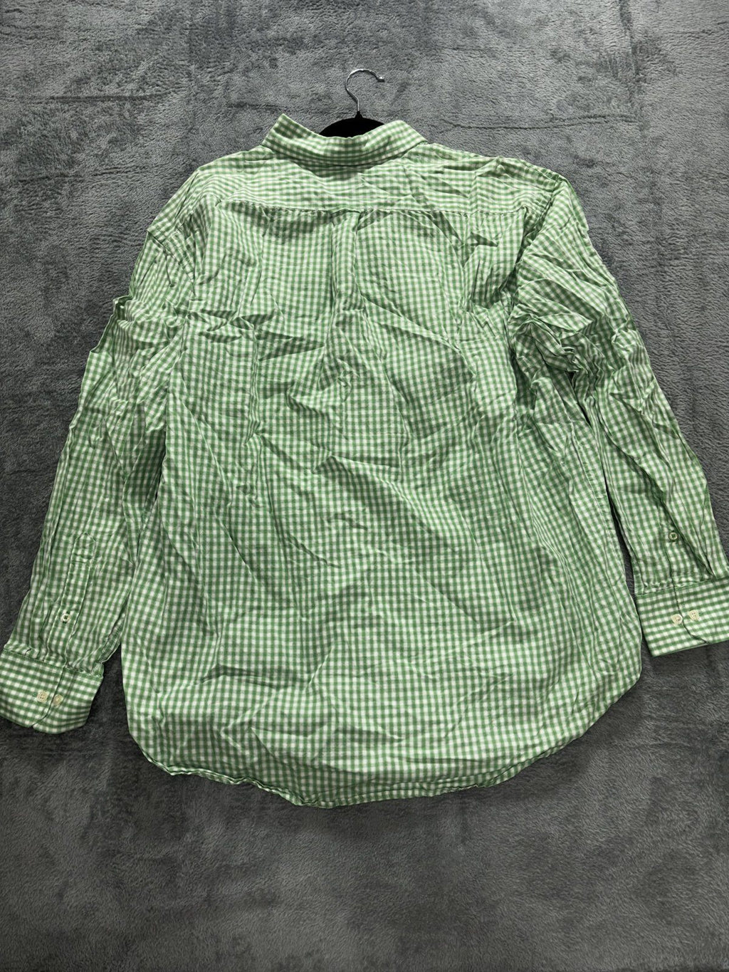 IZOD Men's Green White Gingham Check Shirt Size XL, photo 4 of 9