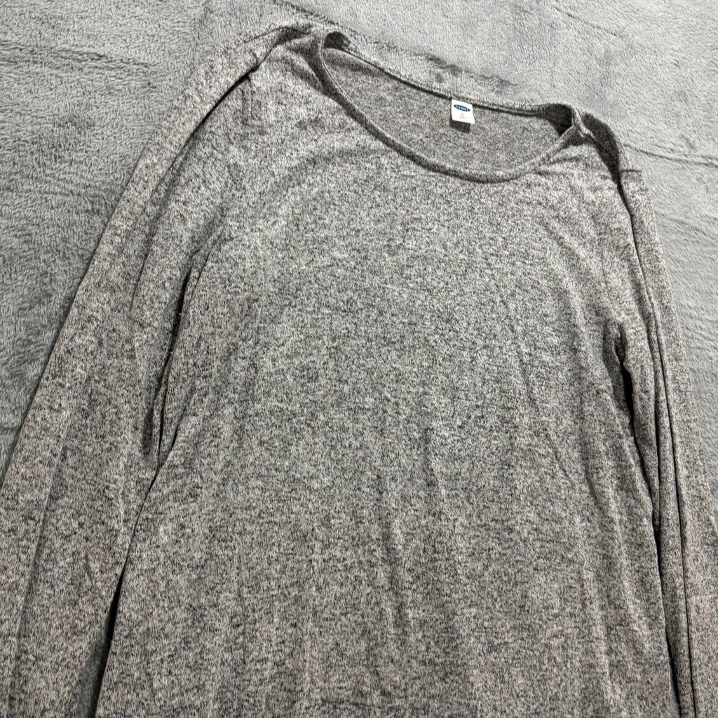 Old Navy M Gray Womens Long Sleeve Top Cozy Casual Heathered Shirt