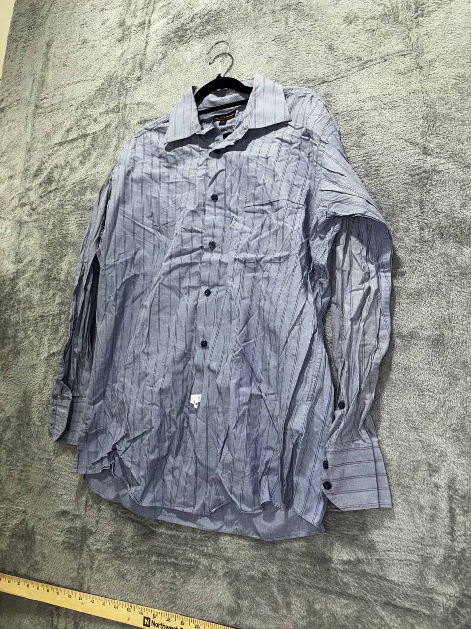 Ben Sherman Men's Blue Striped Dress Shirt 16 32-33, photo 3 of 11