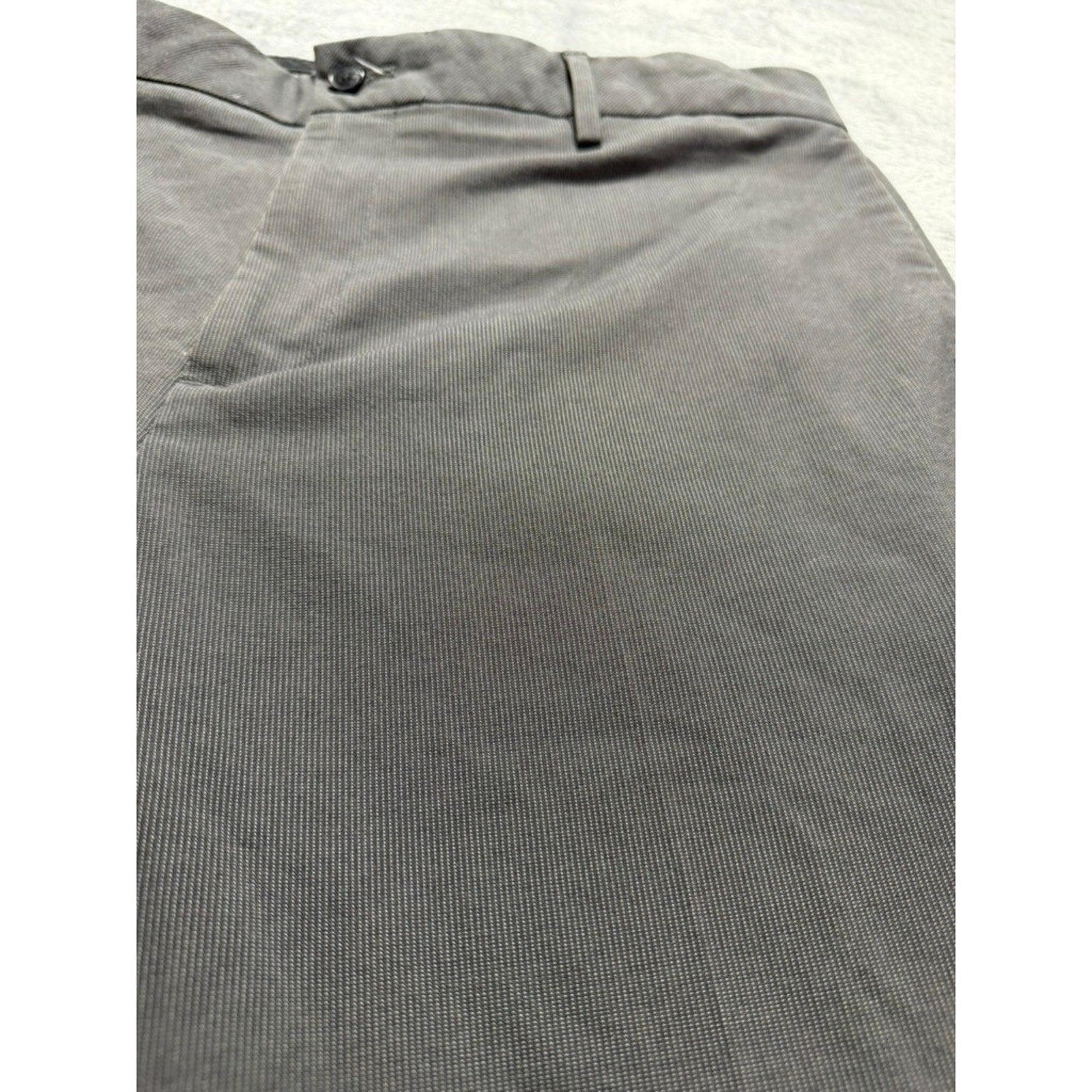 Van Heusen Flex Slim Fit Grey Micro Pattern Dress Pants Mens 36x34 Charcoal