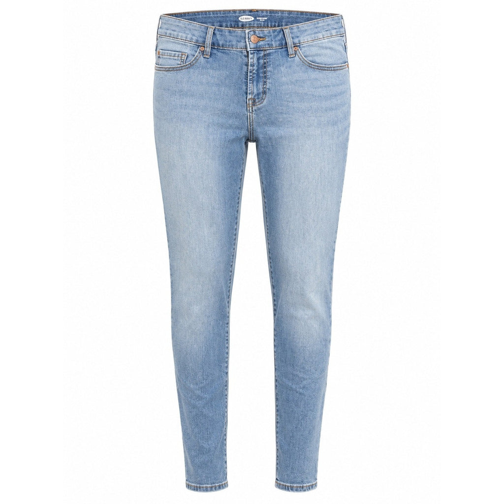 Old Navy Womens Super Skinny Mid Rise Light Wash Blue Denim Jeans Size 12