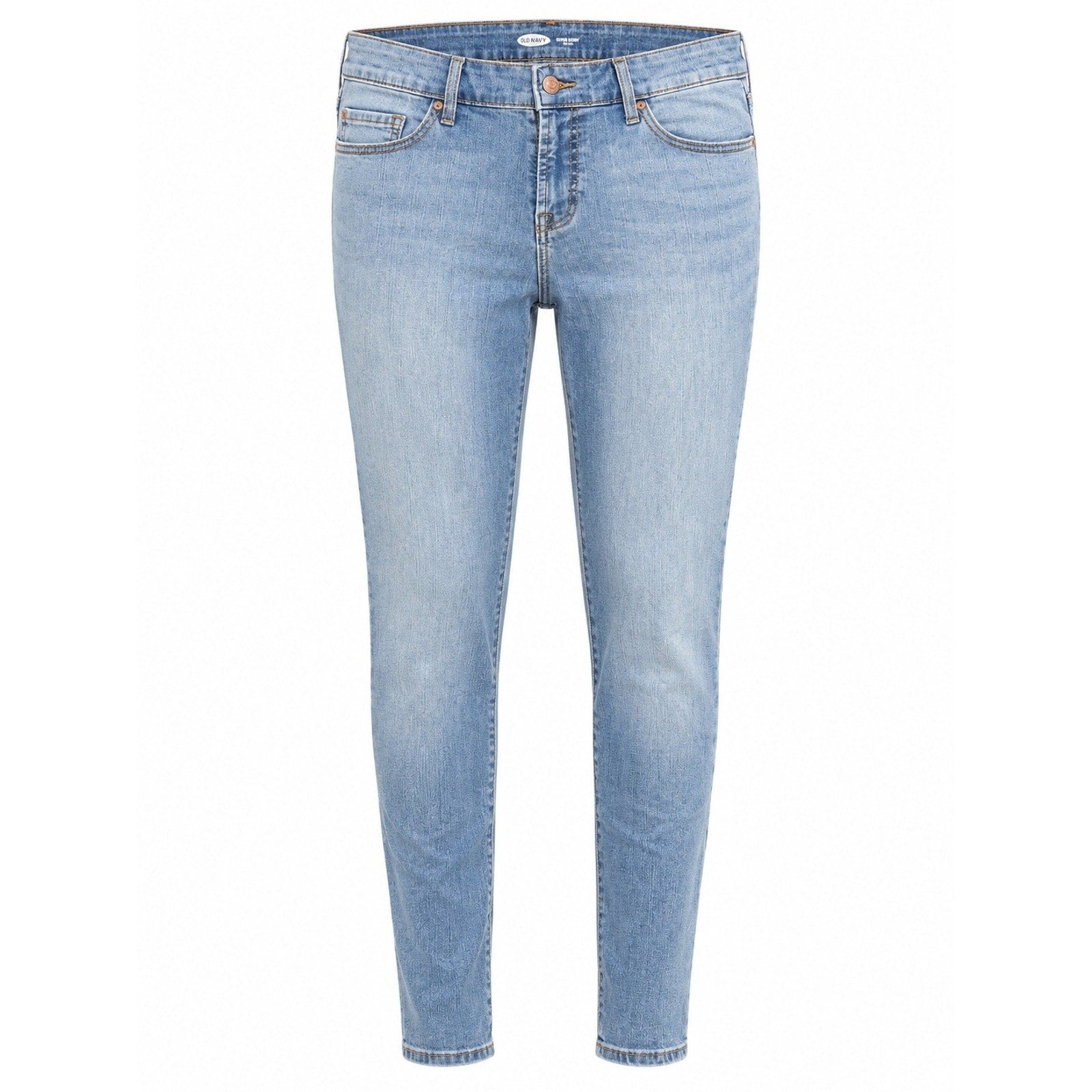 Old Navy Womens Super Skinny Mid Rise Light Wash Blue Denim Jeans Size 12