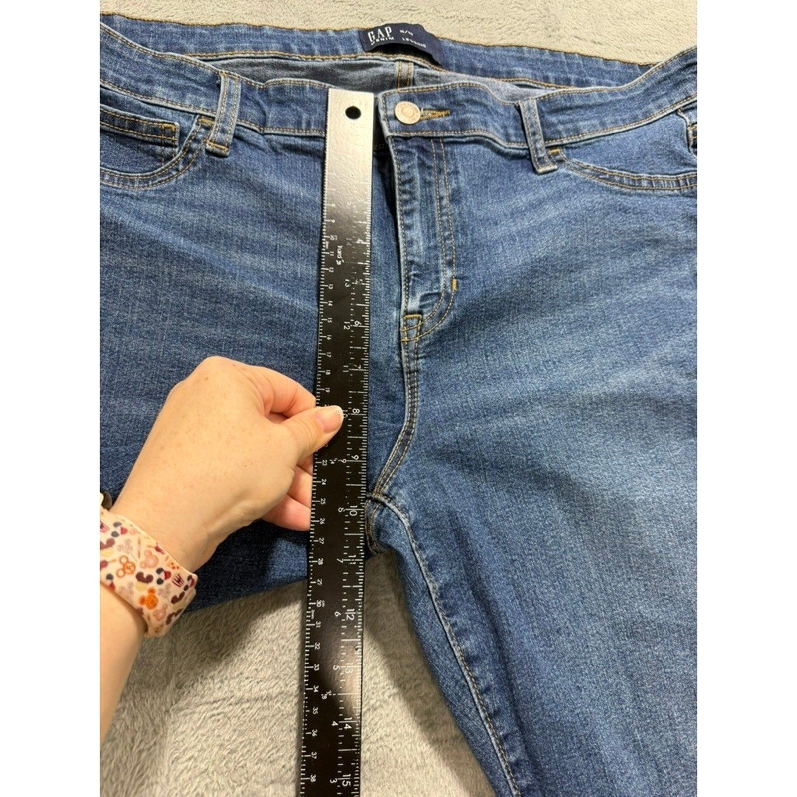 Gap Denim Legging Womens 16/33 Medium Wash Blue Mid Rise Skinny Stretch Jeans
