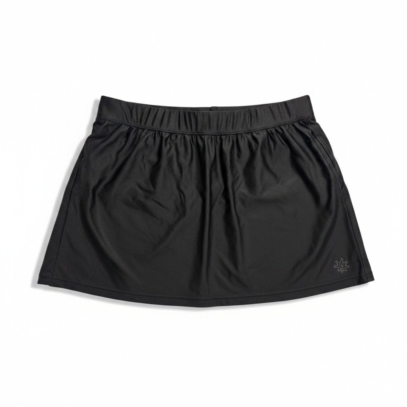 Coolibar XL Black Womens Swim Skort Athleisure Coastal Casual