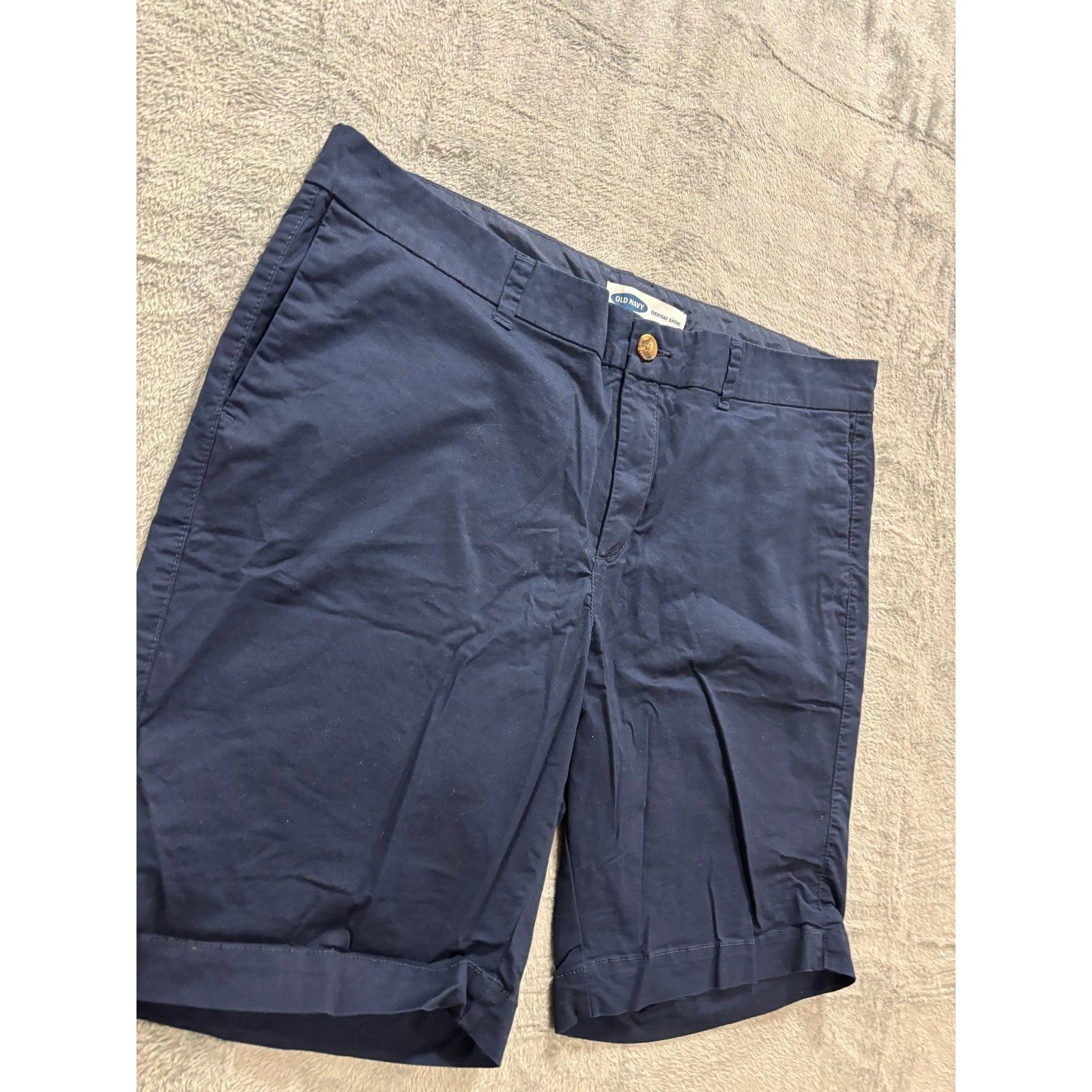 Old Navy Womens 16 Navy Blue Everyday Short Chino Casual Preppy