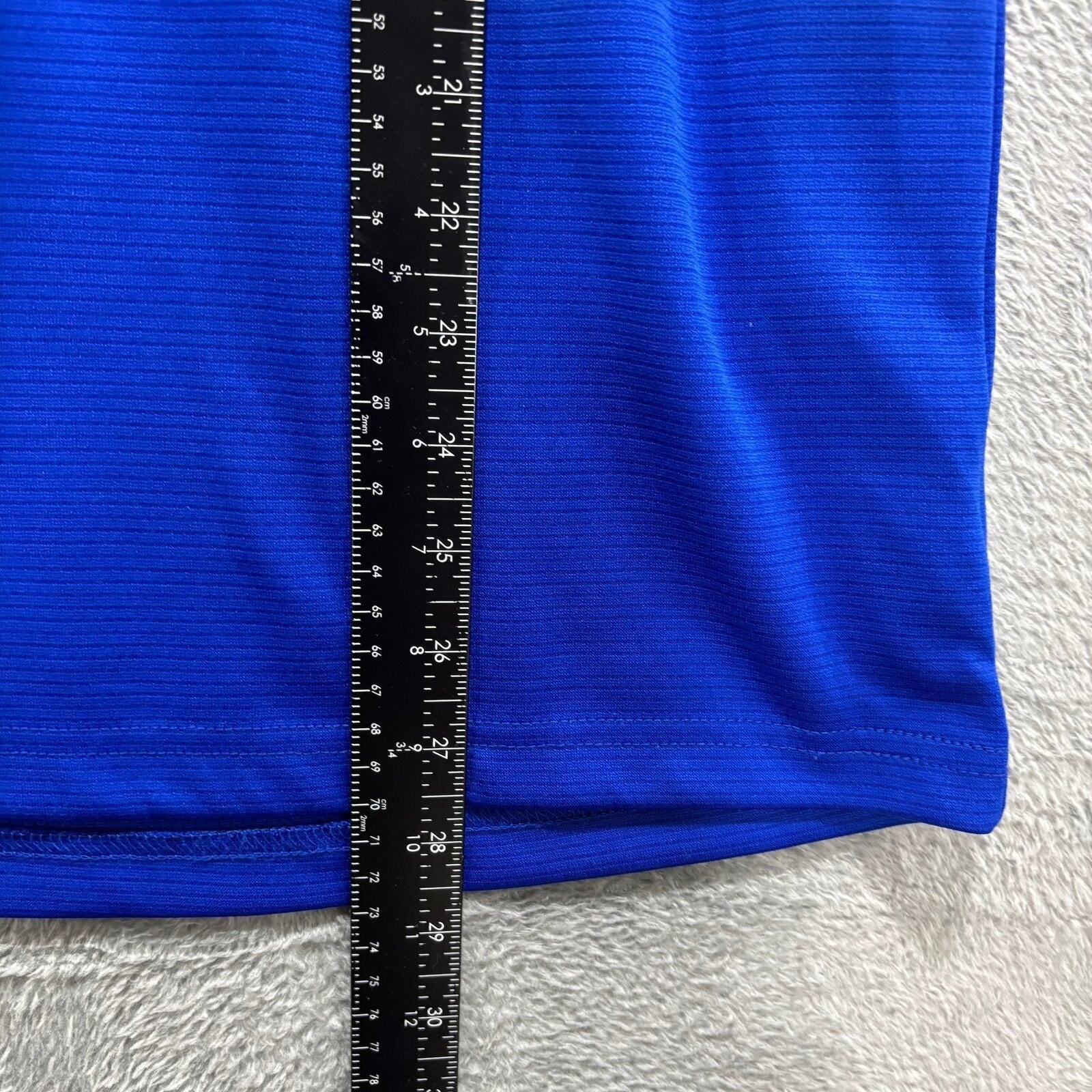 Reebok L Blue Short Sleeve Polo Shirt Mens Athleisure Casual Sporty