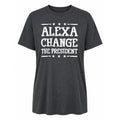 Next Level Women Alexa Change The President Graphic T-Shirt Charcoal Grey XL