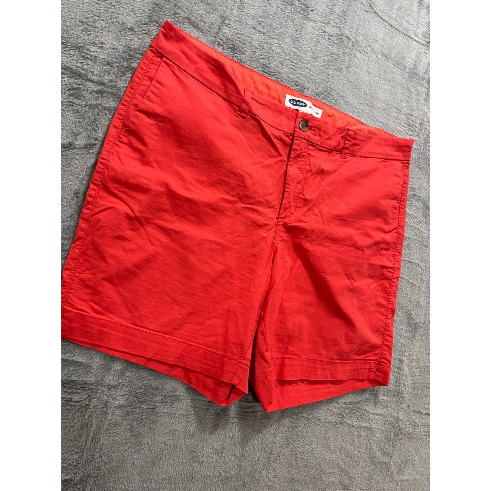 Old Navy 16 Red Everyday Short Womens Preppy Casual Mid Rise Chino Shorts
