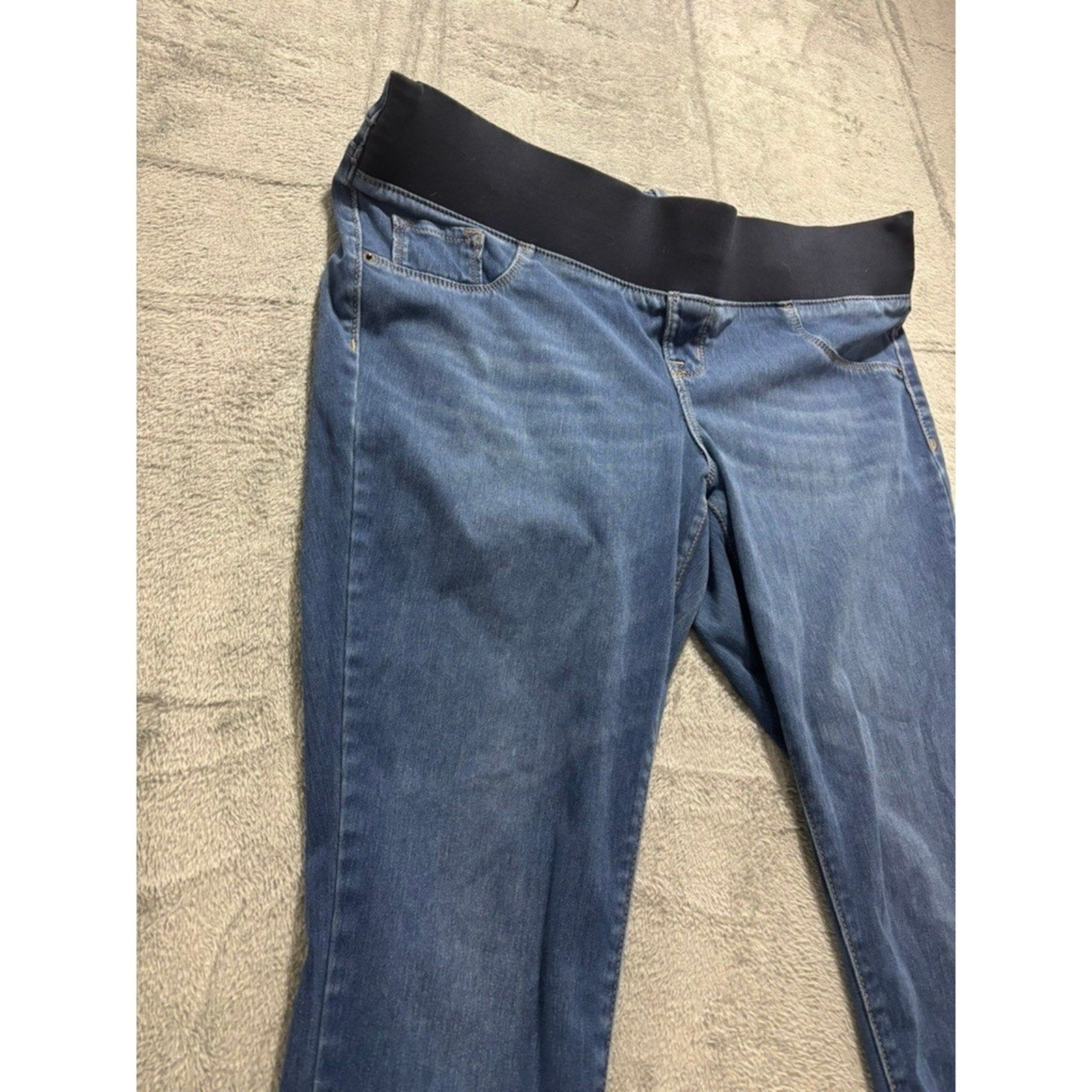 Old Navy Maternity Rockstar Super Skinny Jean Blue Medium Wash Low Panel Size 16