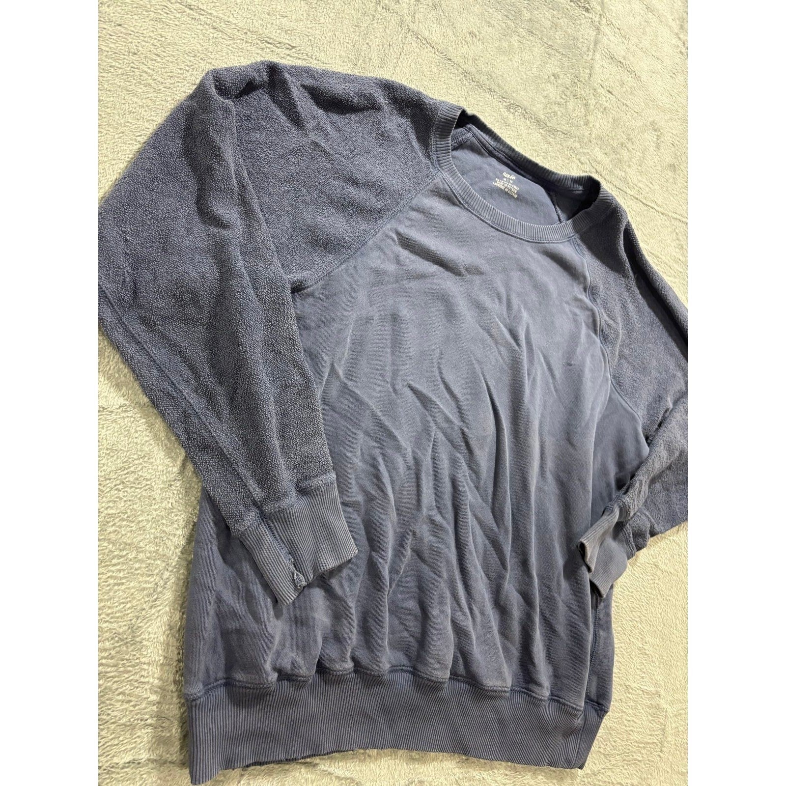 Aerie Womens M Blue Raglan Sweatshirt Casual Cozy Athleisure Pullover