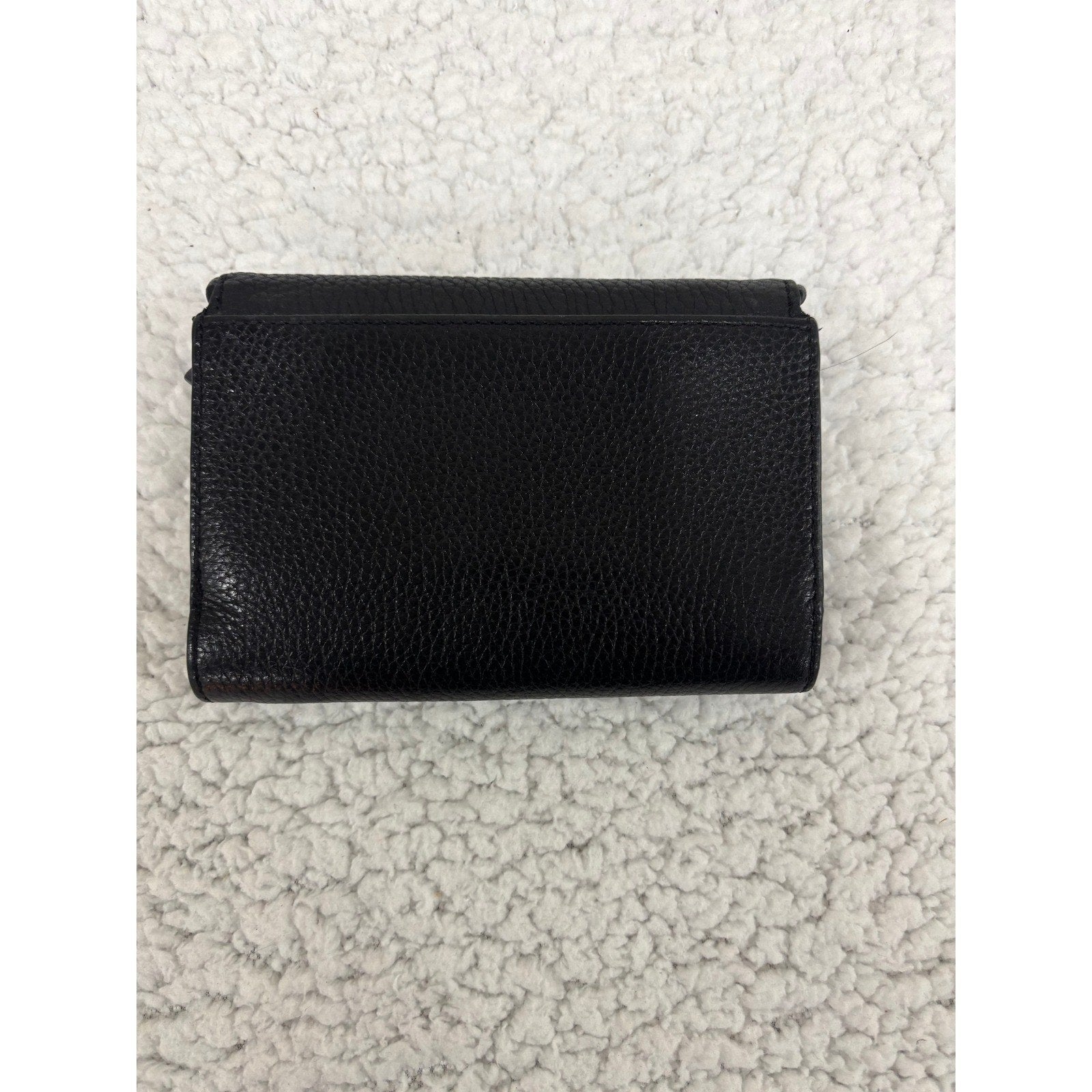 Kate Spade Black Leather Crossbody Bag & Wallet Set Pebbled Flap Purse Gold Logo