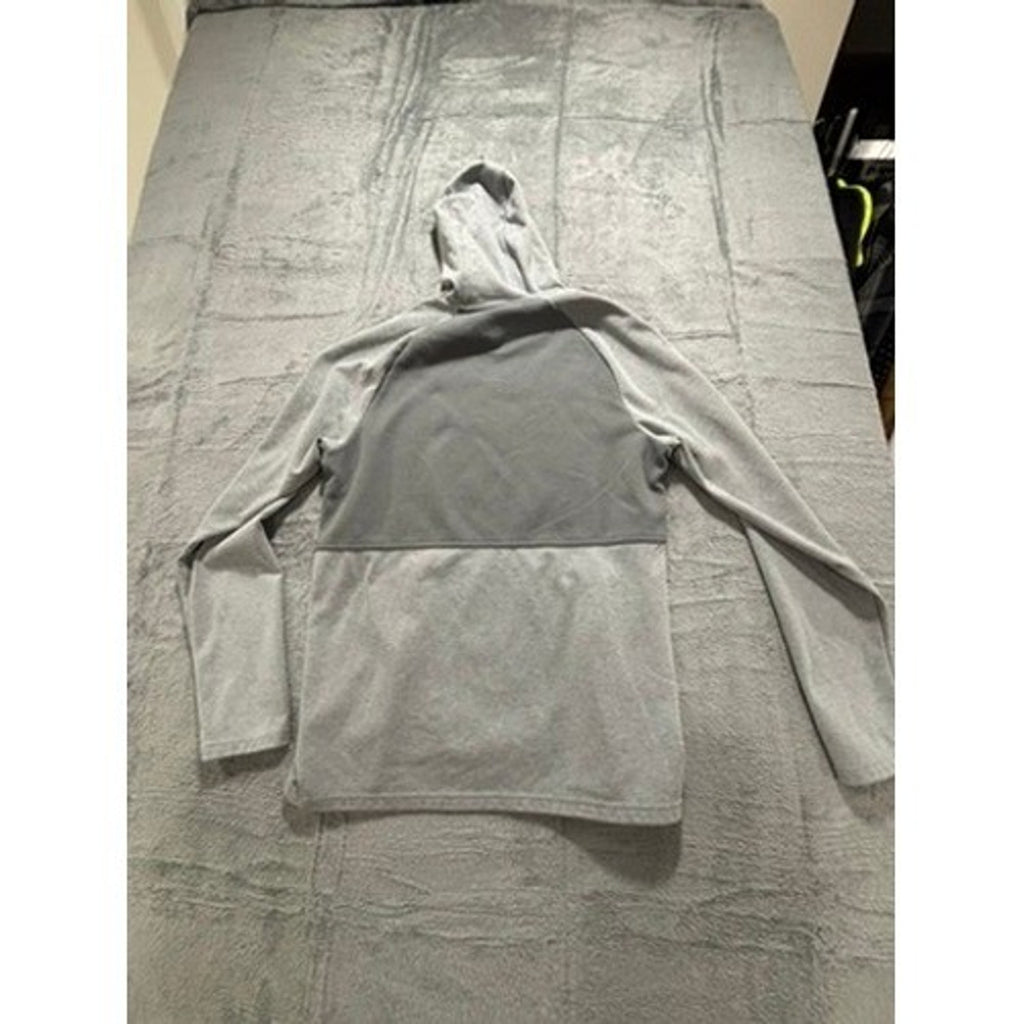 Nike M Gray Therma-FIT Pullover Hoodie Womens Crewneck Swoosh Logo Athleisure
