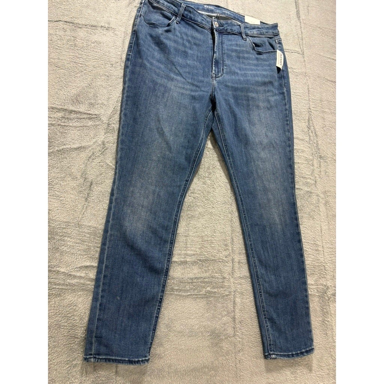 NWT Old Navy Jeans Women 16 High Rise Super Skinny Blue Denim Stretch Y2K Casual