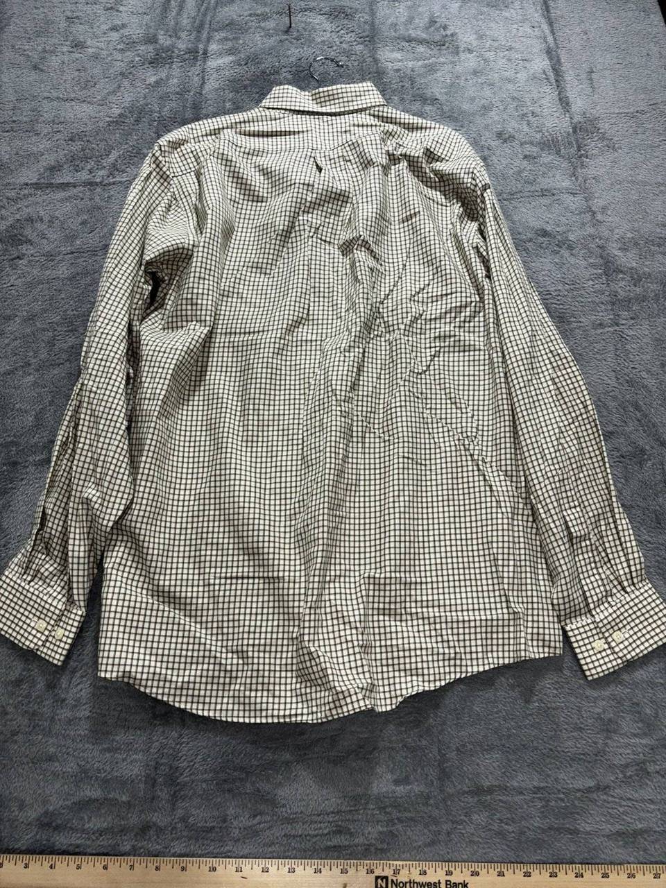 L.L.Bean Men's White Brown Check Shirt L Regular, photo 6 of 8