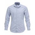 Saks Fifth Avenue Dress Shirt Mens 17 34/35 Blue Check Slim Fit Cotton Button