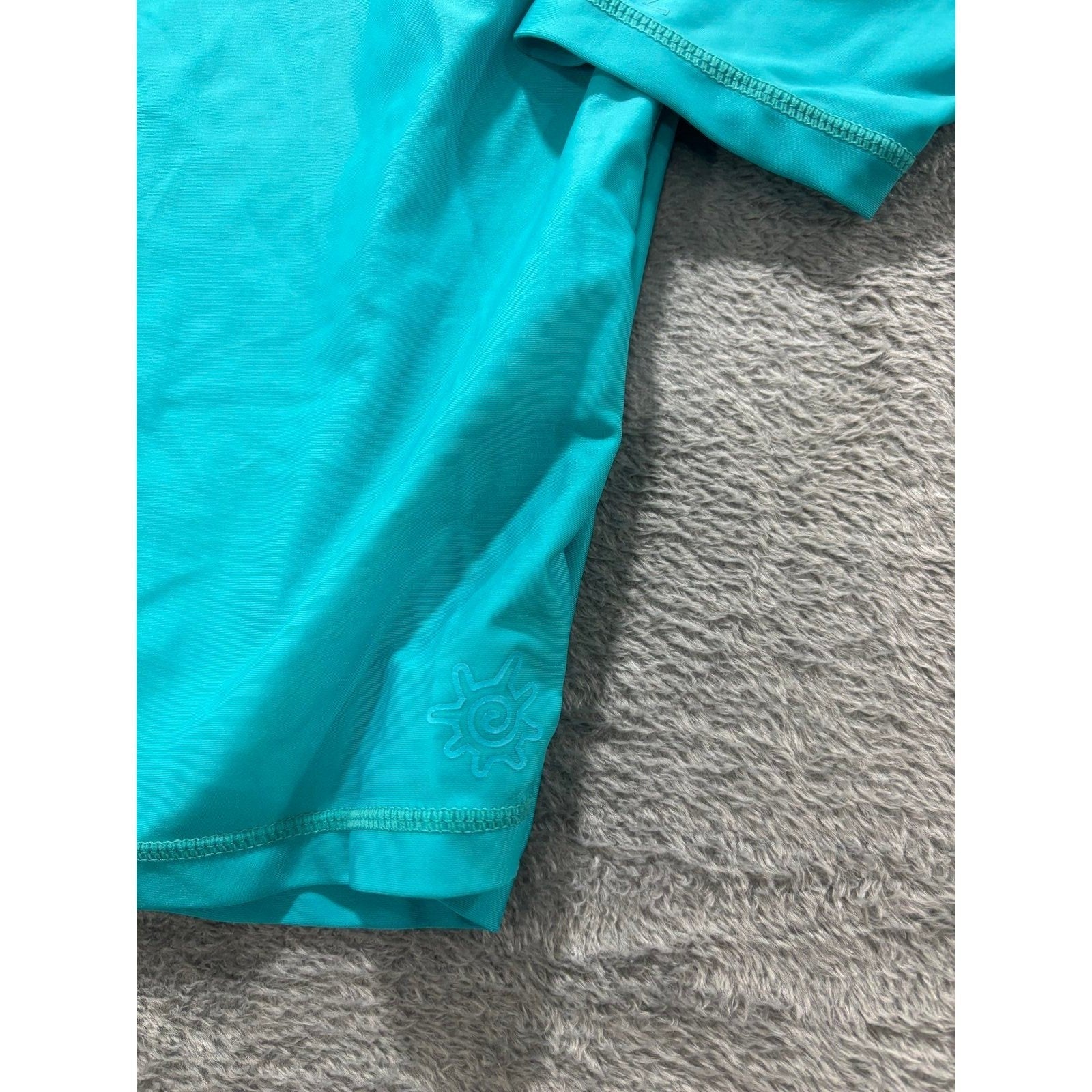 UV Skinz Womens 3XL Teal Rash Guard Long Sleeve 1/4 Zip Athleisure Coastal