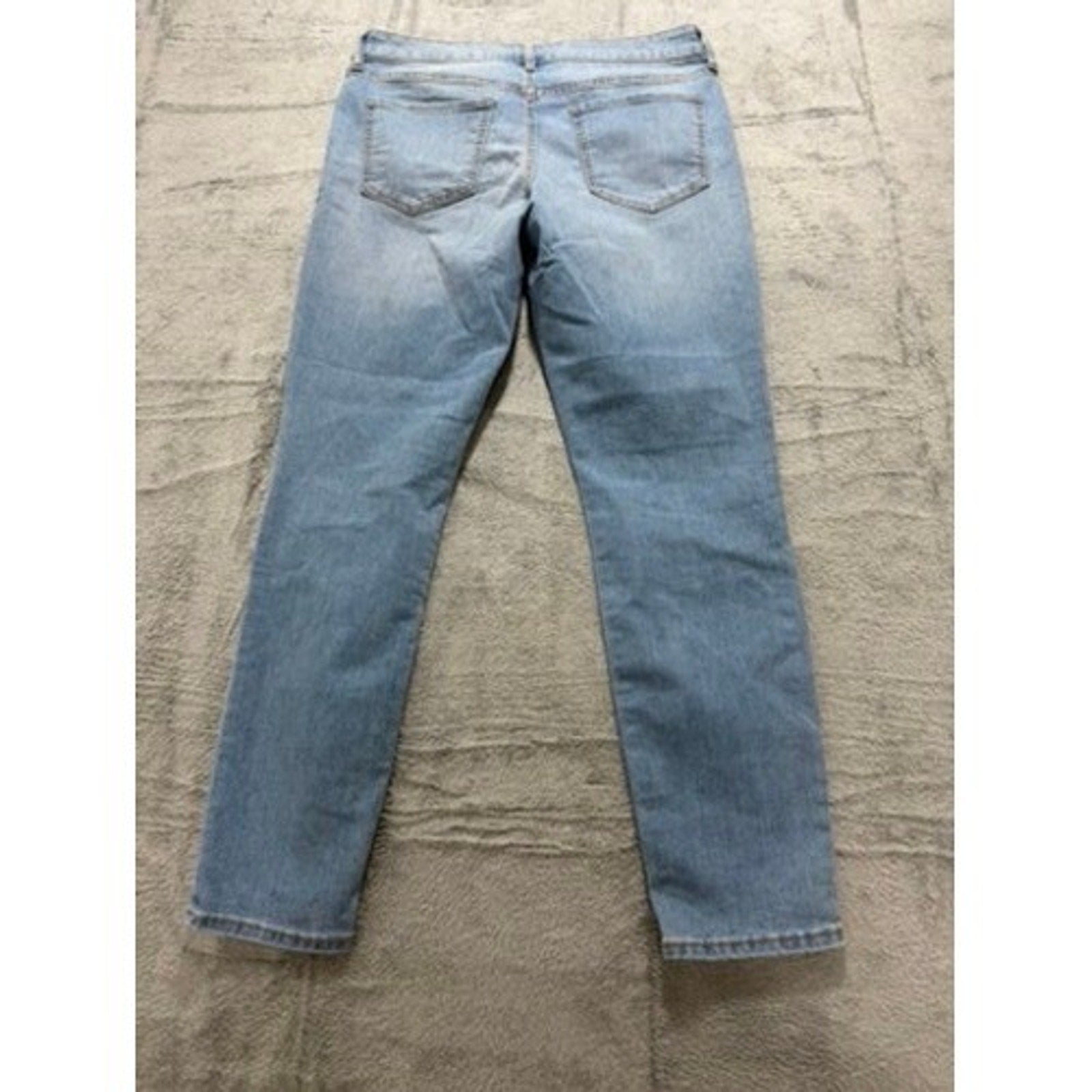 Old Navy Womens Super Skinny Mid Rise Light Wash Blue Denim Jeans Size 12