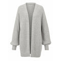 Topshop Womens Gray Chunky Ribbed Knit Oversized Open Front Cardigan Size US 12