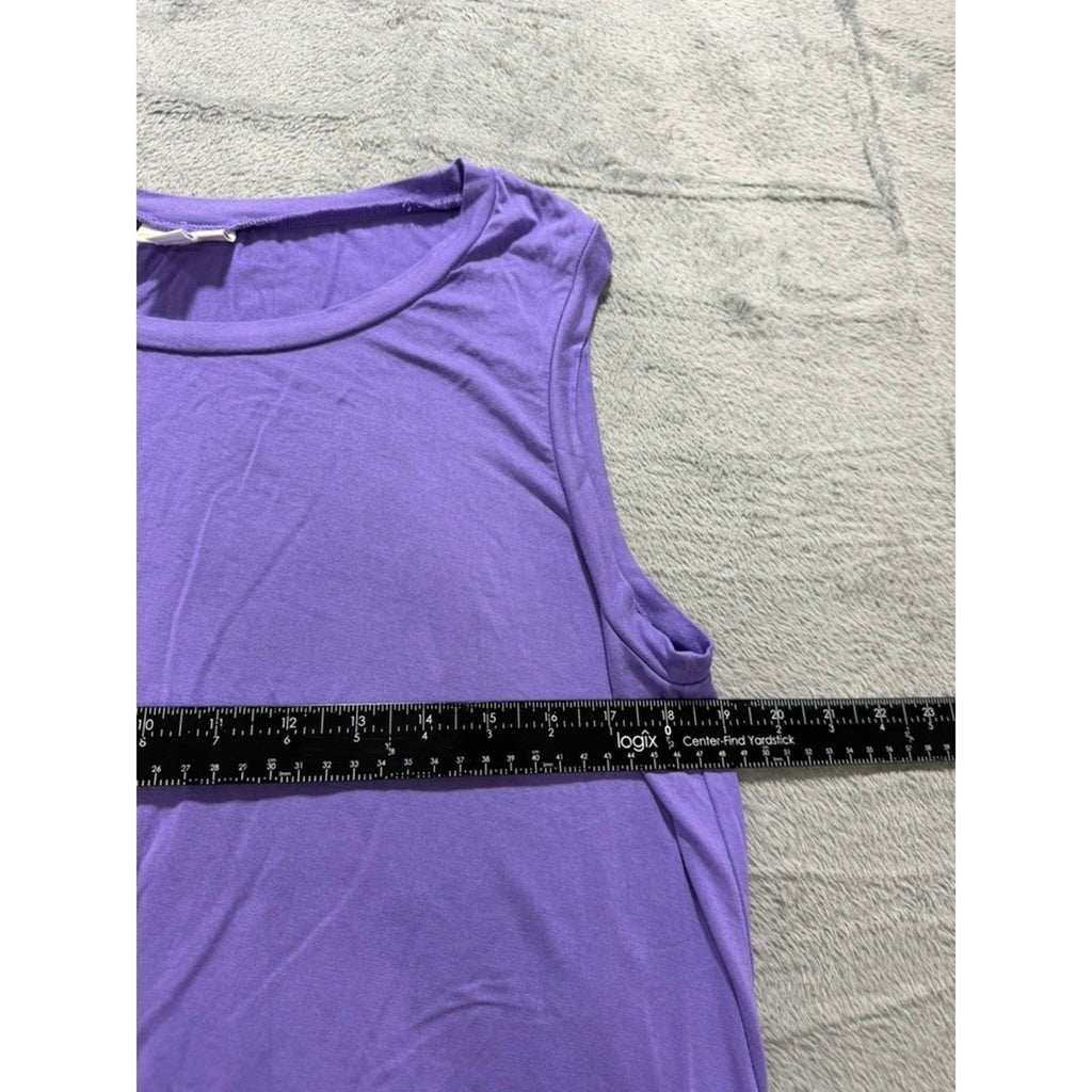 LuLaRoe Purple Sleeveless High Low Tank Tunic Womens L Rayon Blend Boho Casual