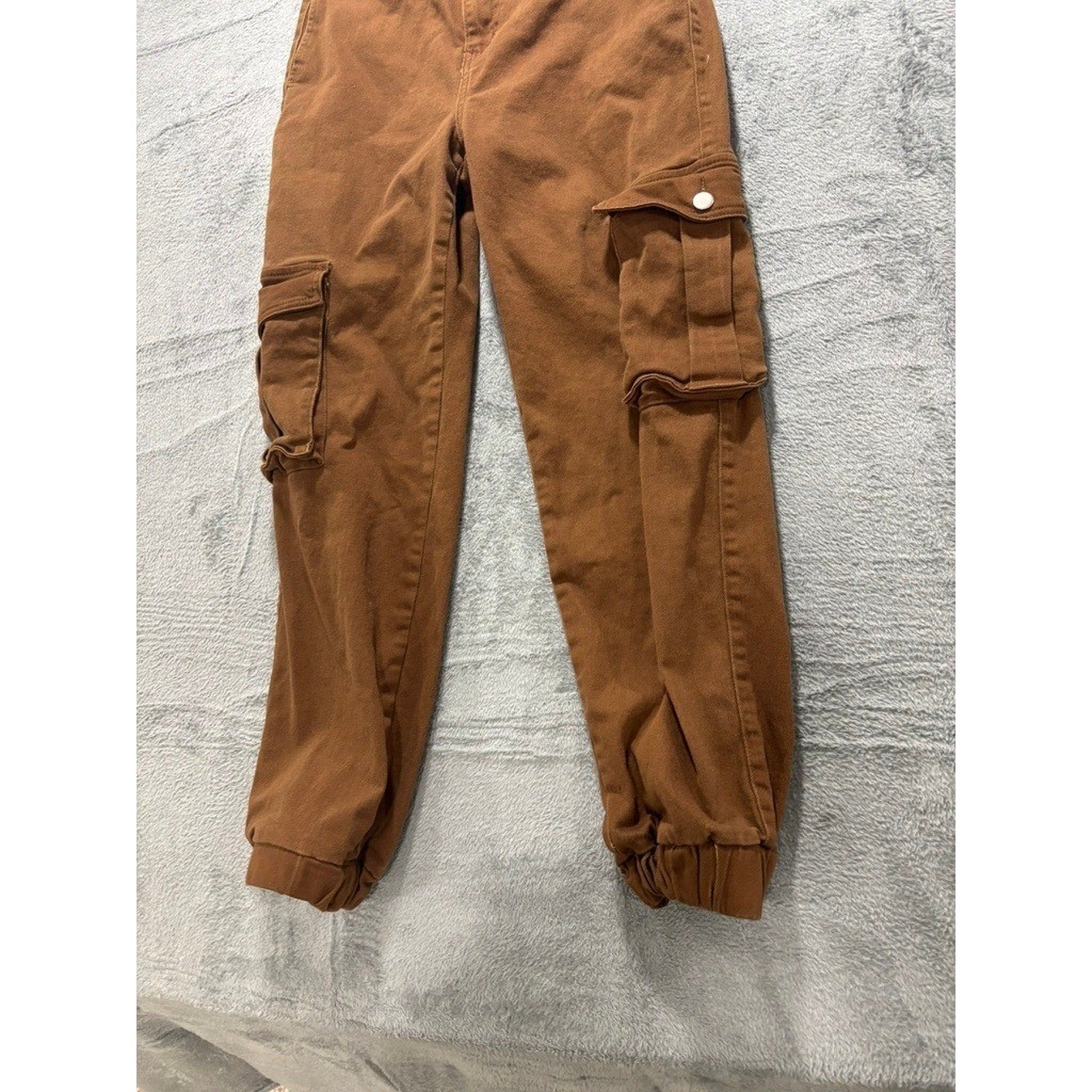 Windsor Denim Brown High Rise Cargo Jogger Pants Women Large TS40 Tobacco