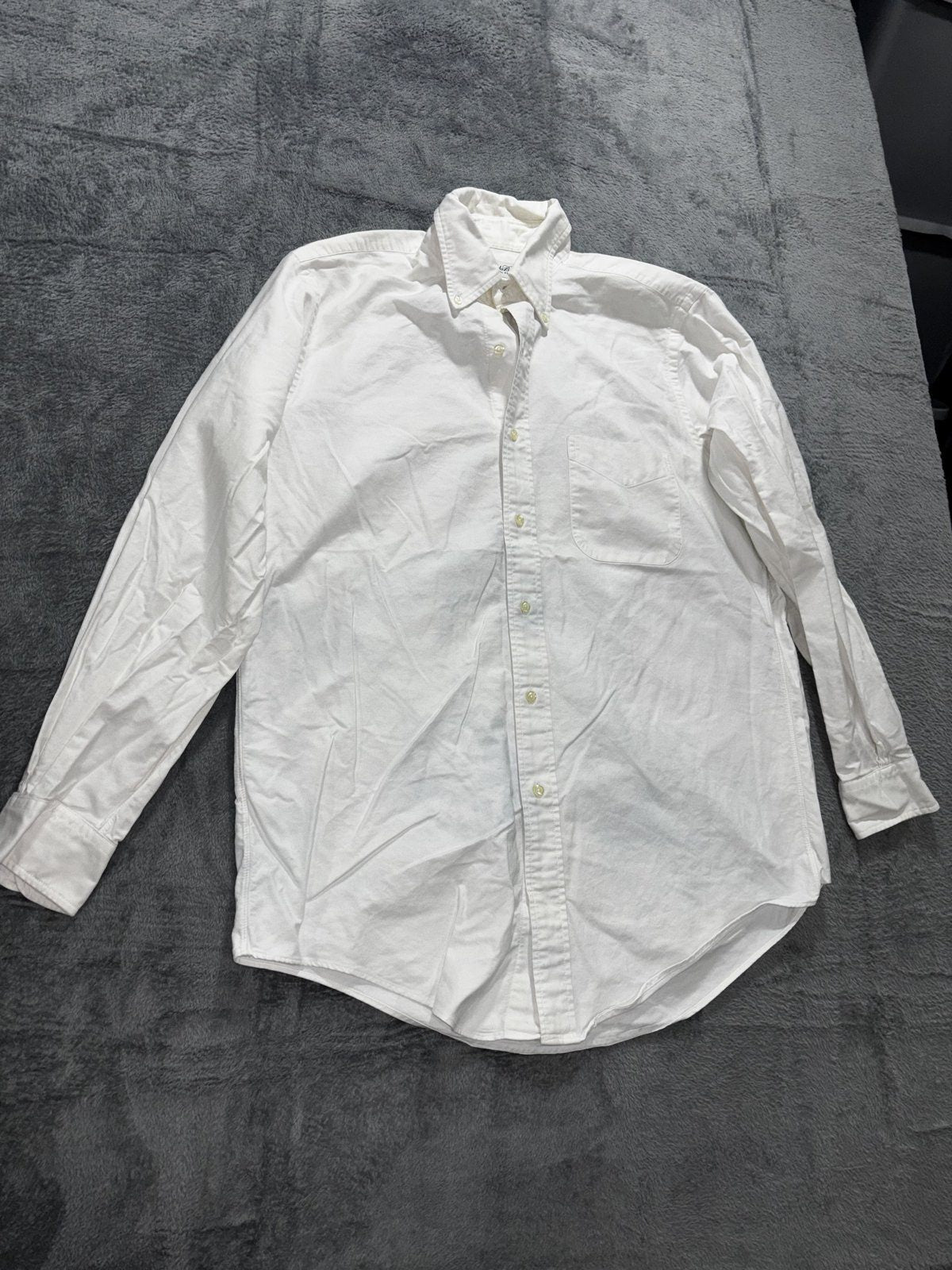 Brooks Brothers Mens 15 1/2-33 White Long Sleeve Button Down Oxford Shirt