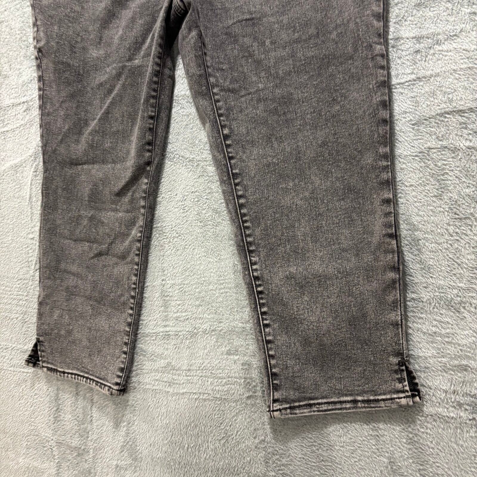 Terra & Sky 0X Womens Gray Cropped Jeggings Plus Size Casual Vintage