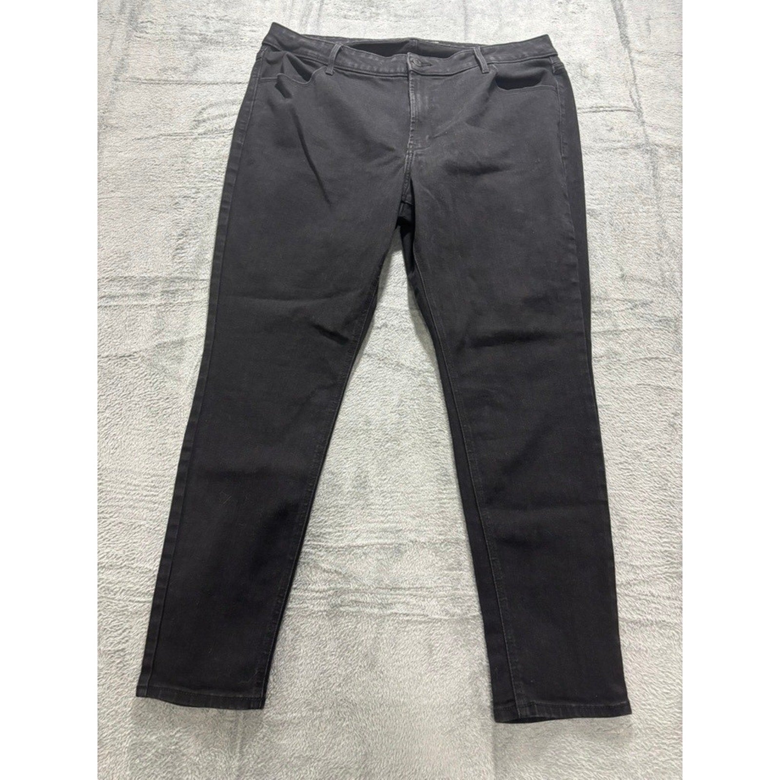 Old Navy Womens Black High Rise Super Skinny Jeans 18 Plus Stretch Denim