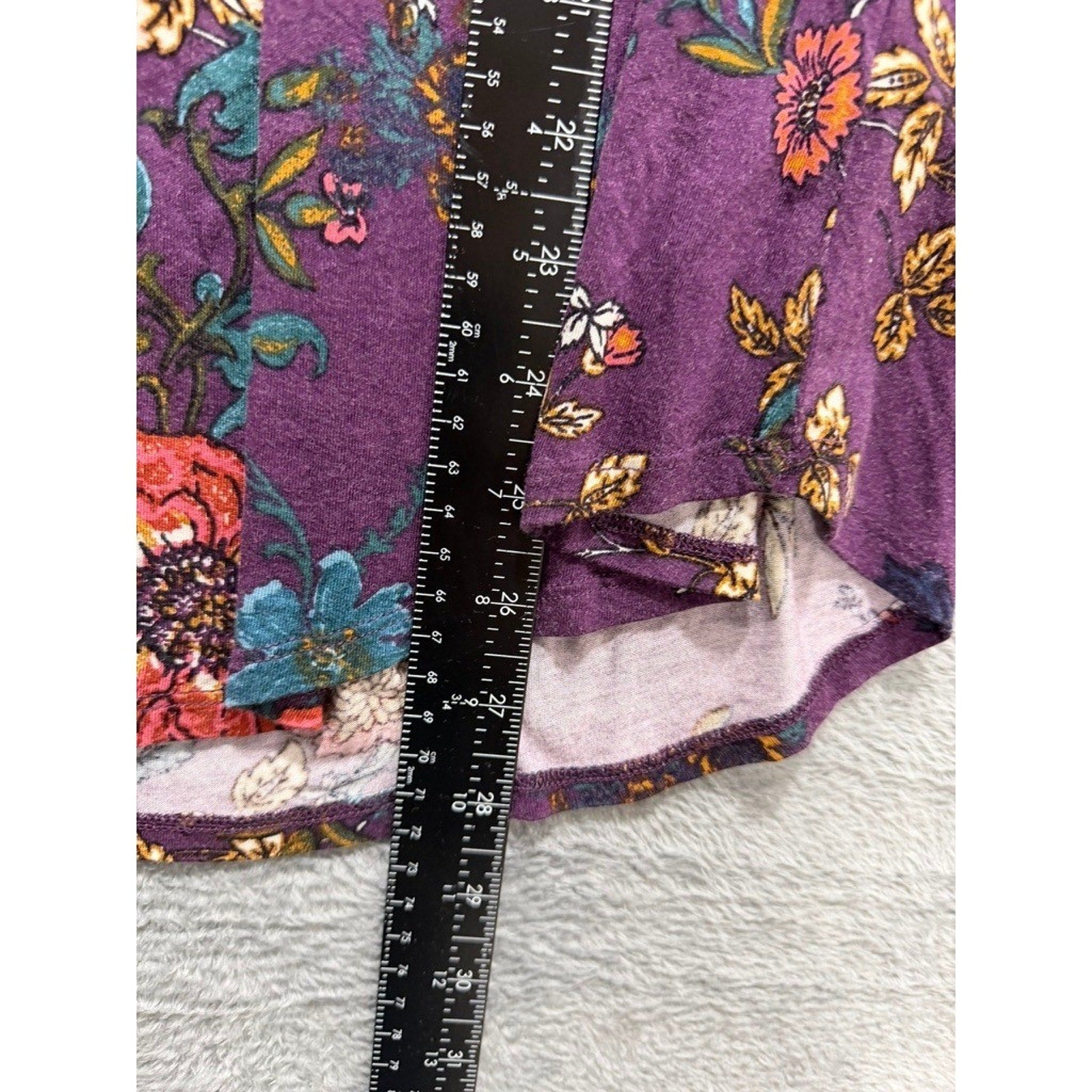 Maurices Purple Floral Babydoll Tank Ruffle Empire Waist Womens L Boho Summer