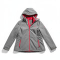 C&A Rodeo Womens M Gray Softshell Hooded Jacket Fleece Lined Zip Athleisure Coat