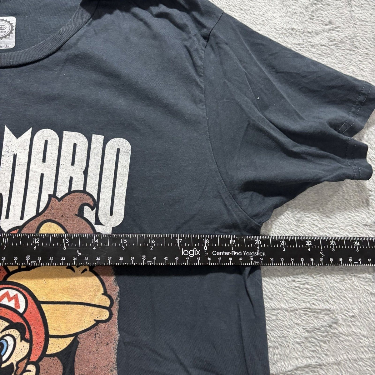 Nintendo Super Mario Brothers Black Graphic T-Shirt L Mens Vintage Casual Tee