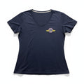 Port & Company L Navy Women LA County Fire Dept Air Operations V-Neck Tee Casual