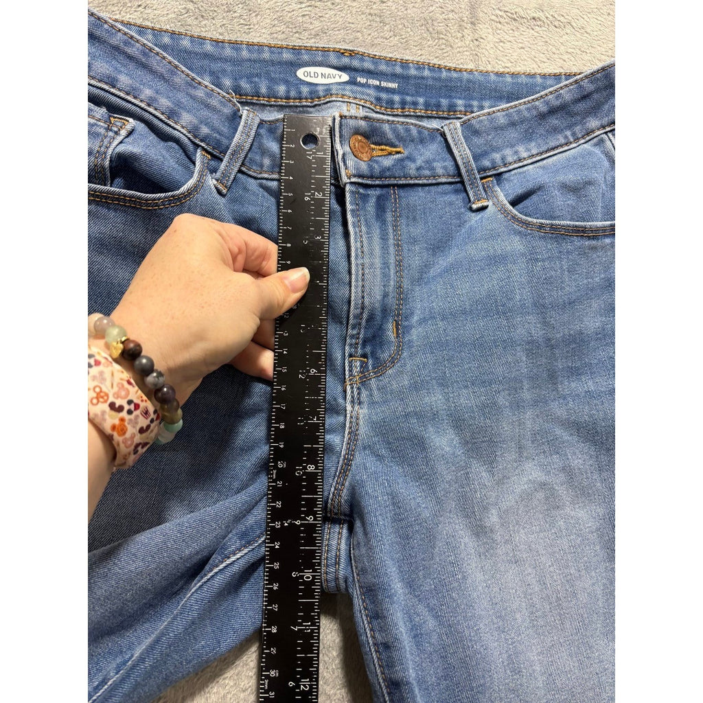 Old Navy 8 Womens Blue Pop Icon Skinny Jeans Casual Classic Denim