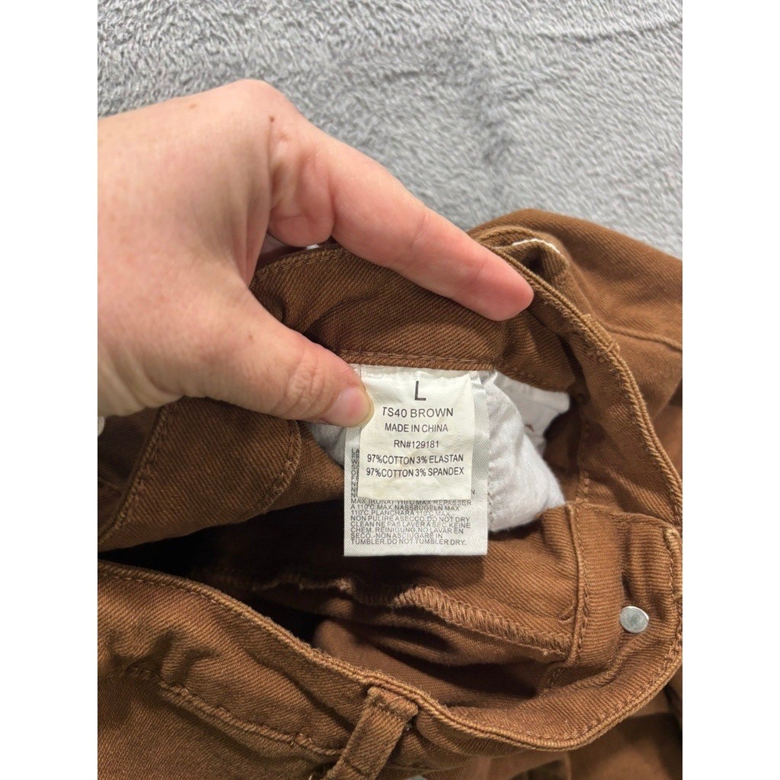Windsor Denim Brown High Rise Cargo Jogger Pants Women Large TS40 Tobacco