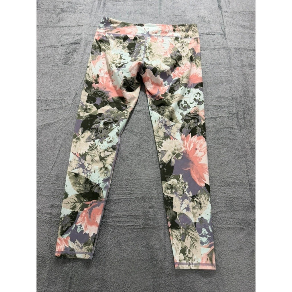 Fabletics Powerhold Floral High Waist Compression Leggings XL Workout Gym