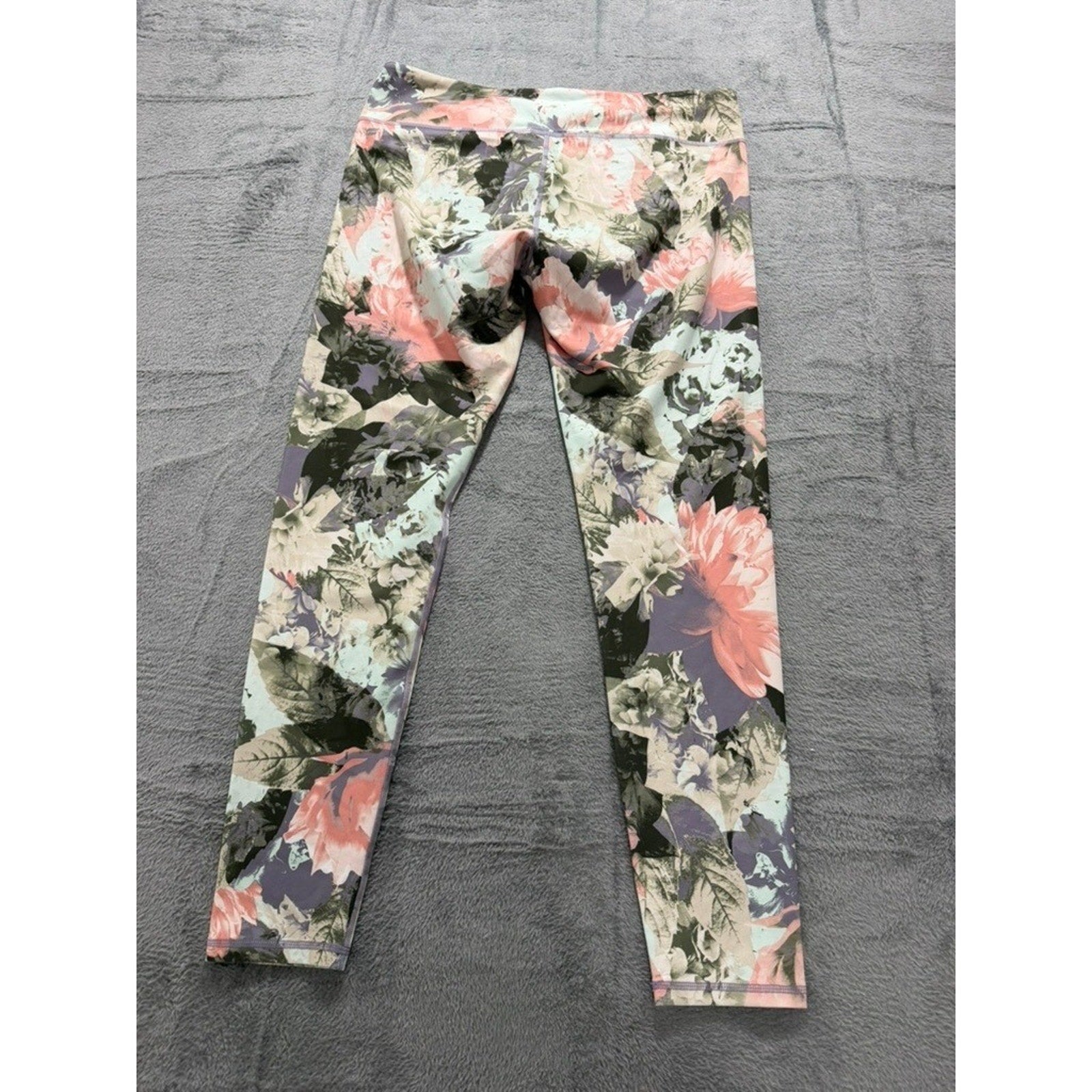 Fabletics Powerhold Floral High Waist Compression Leggings XL Workout Gym