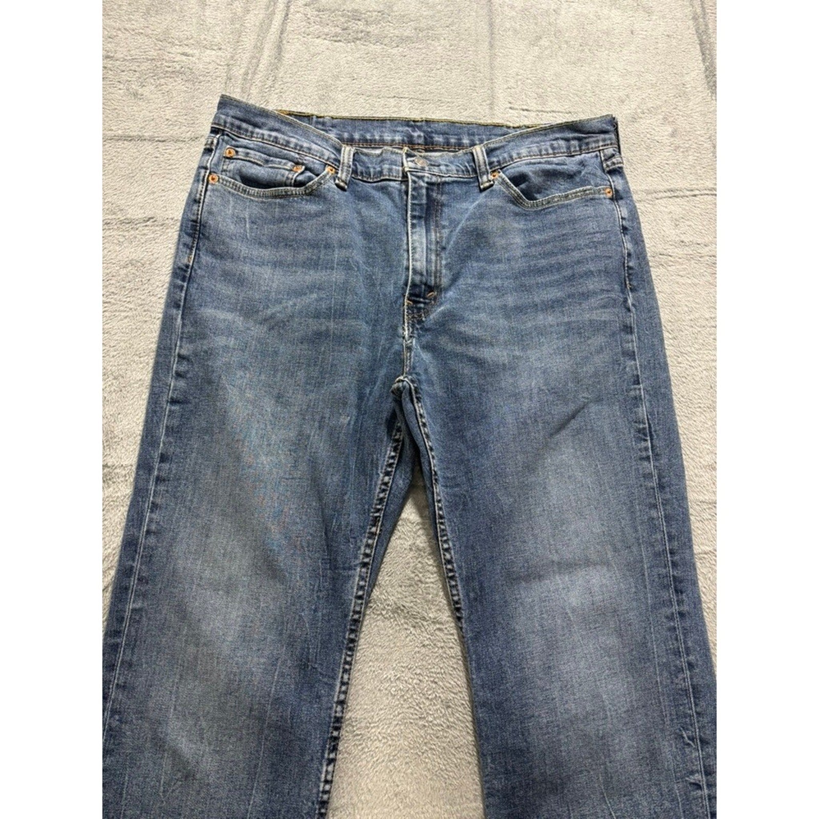 Levis 514 Jeans Men 38x30 Straight Medium Wash Denim Classic Casual Faded