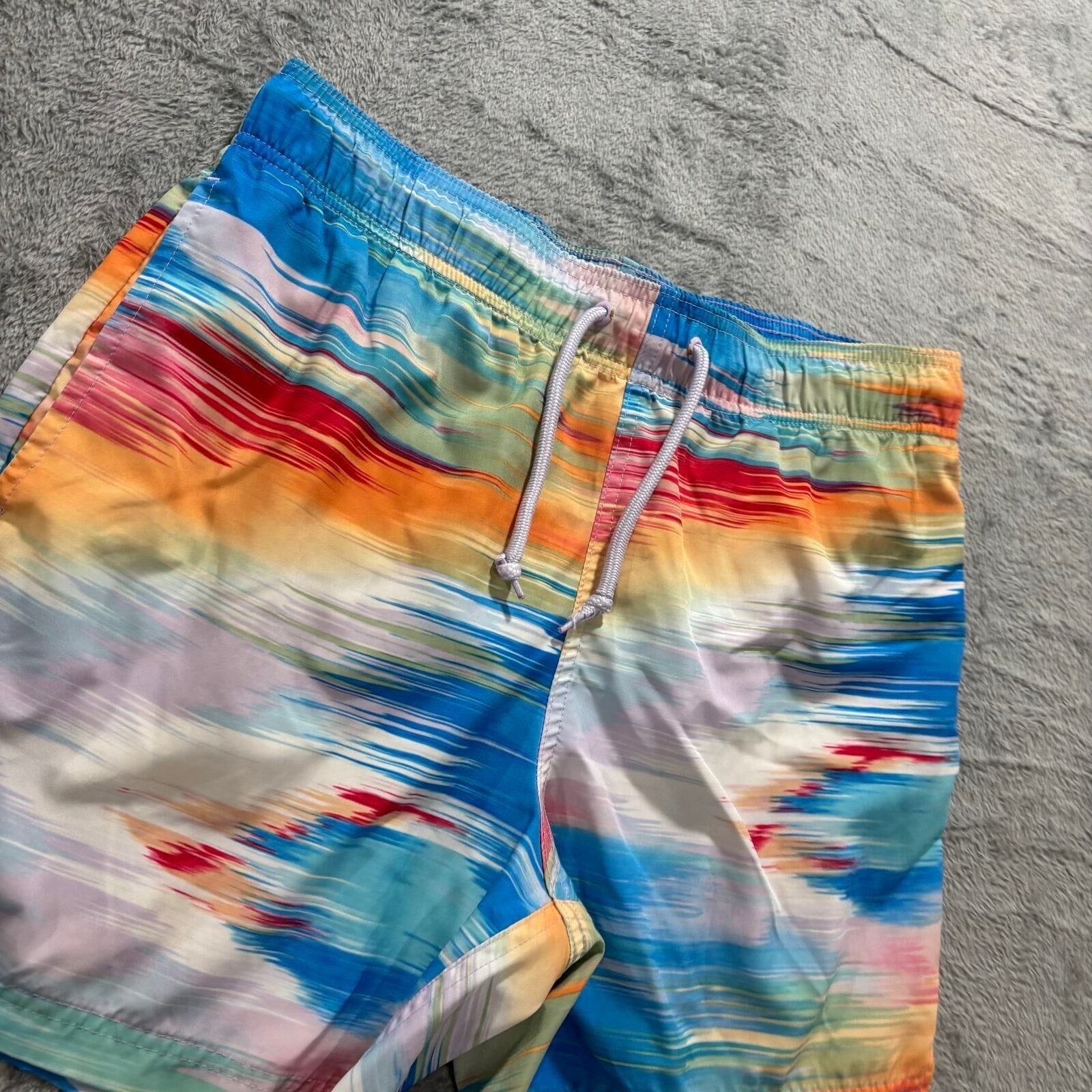 George M Multicolor Swim Trunks Mens Festival Casual Beach Shorts