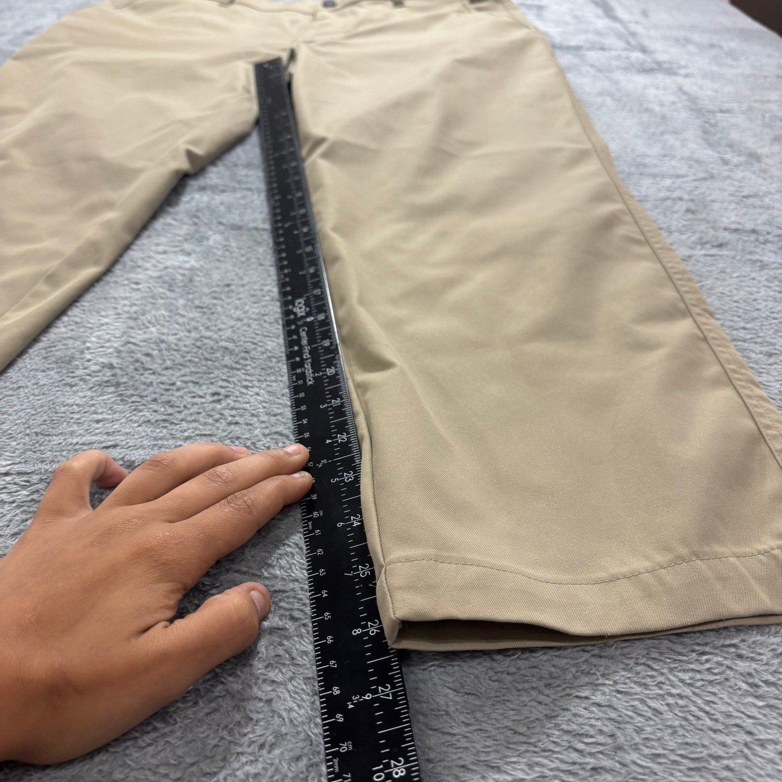 32 Degrees Mens 36x29 Khaki Stretch Performance Pants Flat Front Golf Tech Chino