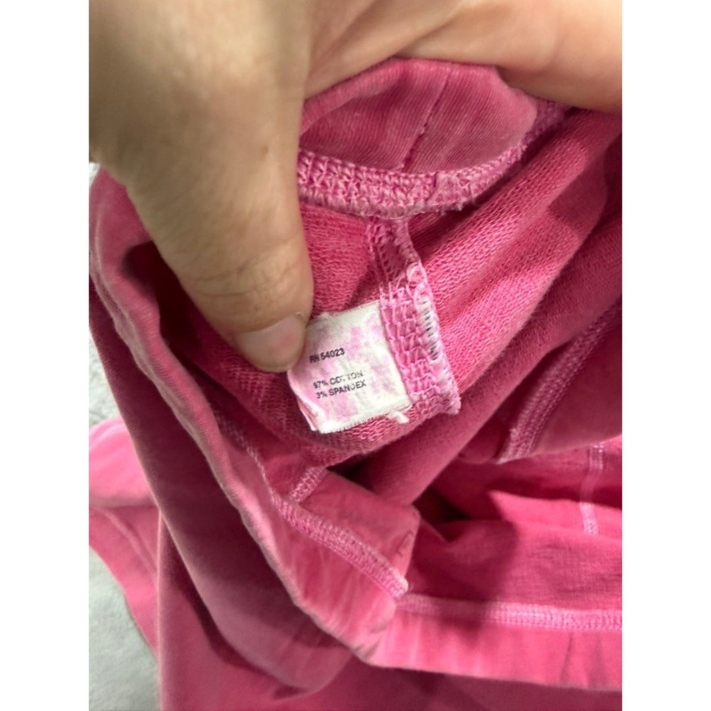 Gap Womens XL Pink Cotton Stretch Drawstring Mini Skirt w Pockets French Terry
