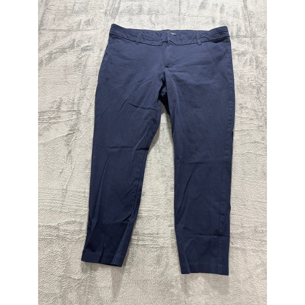Gap 18R Navy Blue Womens Slim City Crop Pants Casual Preppy