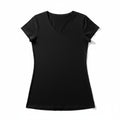 Daily Ritual XXL Black Womens V-Neck Short Sleeve T-Shirt Soft Stretch Everyday